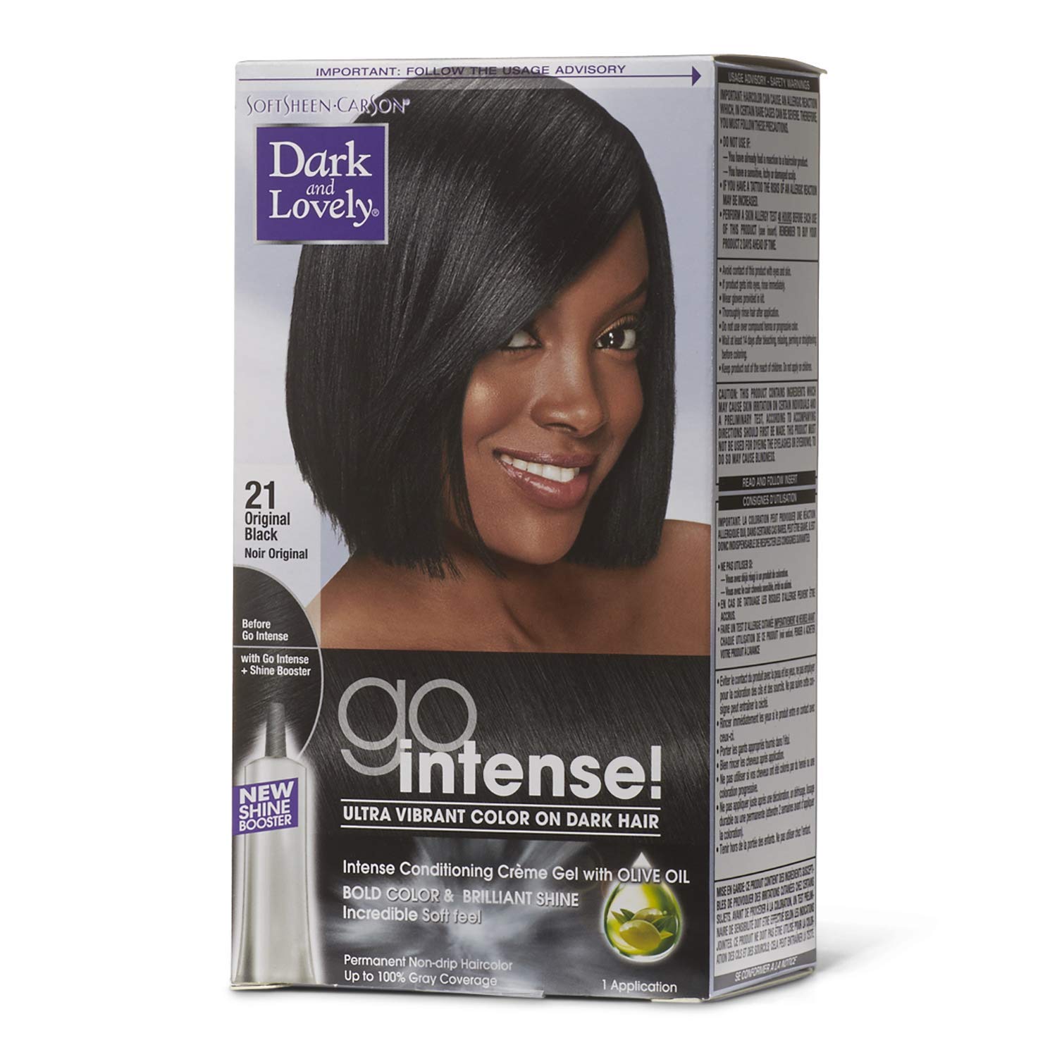 Dark & Lovely Go Intense Original Black Permanent Hair Color Original Black