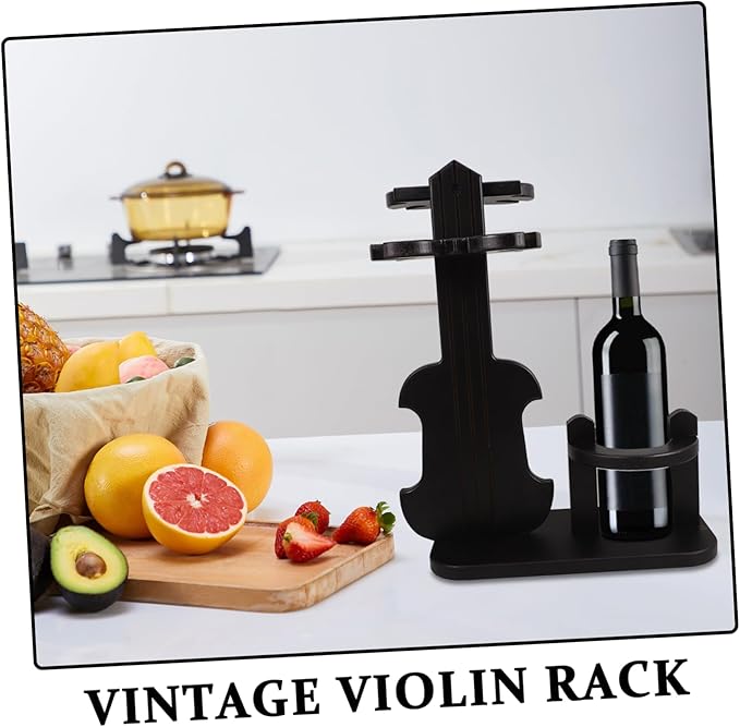 Soporte para Botellas de Vino Diseño Violín Retro GLEAVI miniatura 7