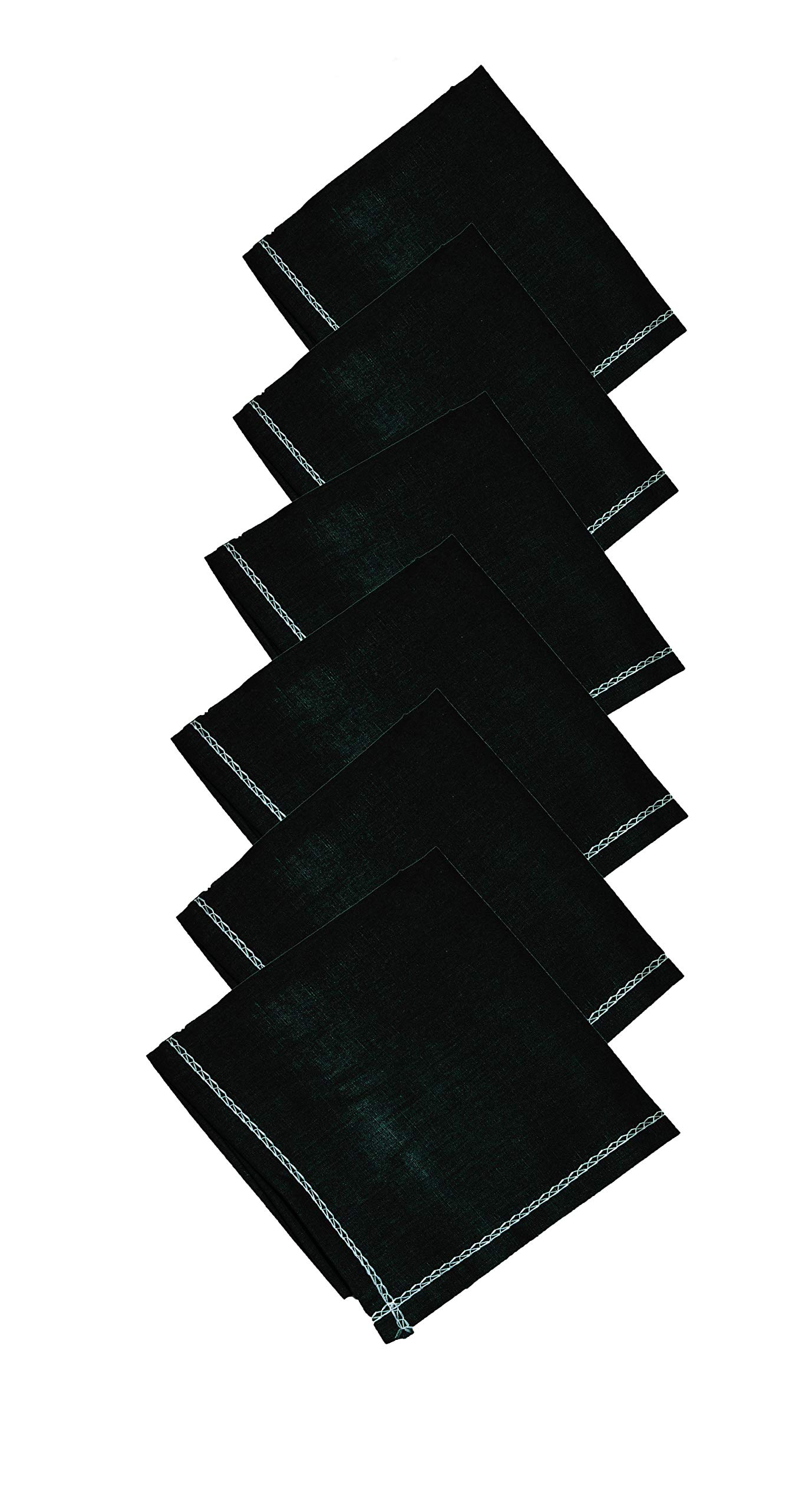 100% cotton Black handkerchief Rumal for men set of 6 pcs (50 * 44 Cm) hankies-image-39