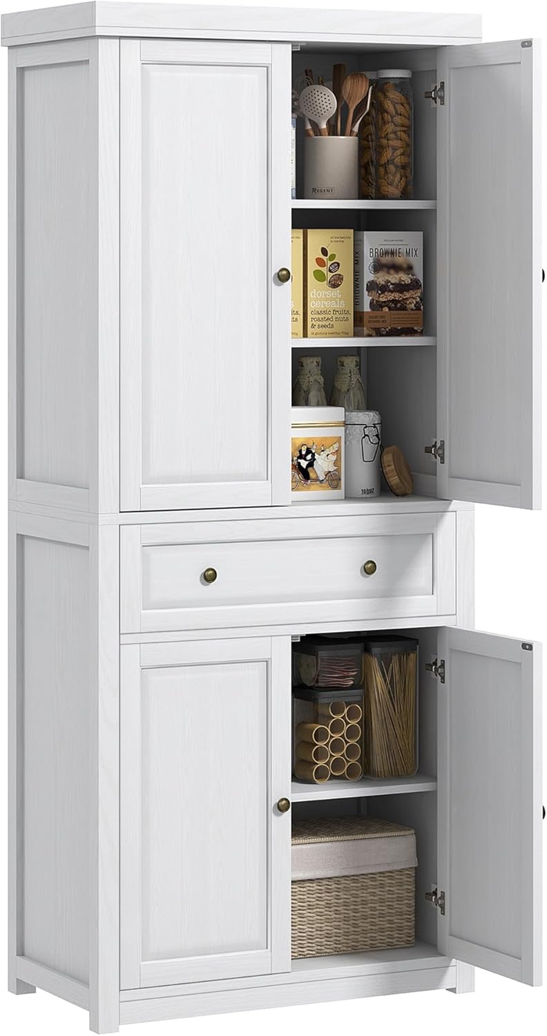 72.5" Tall Farmhouse Kitchen Pantry Storage