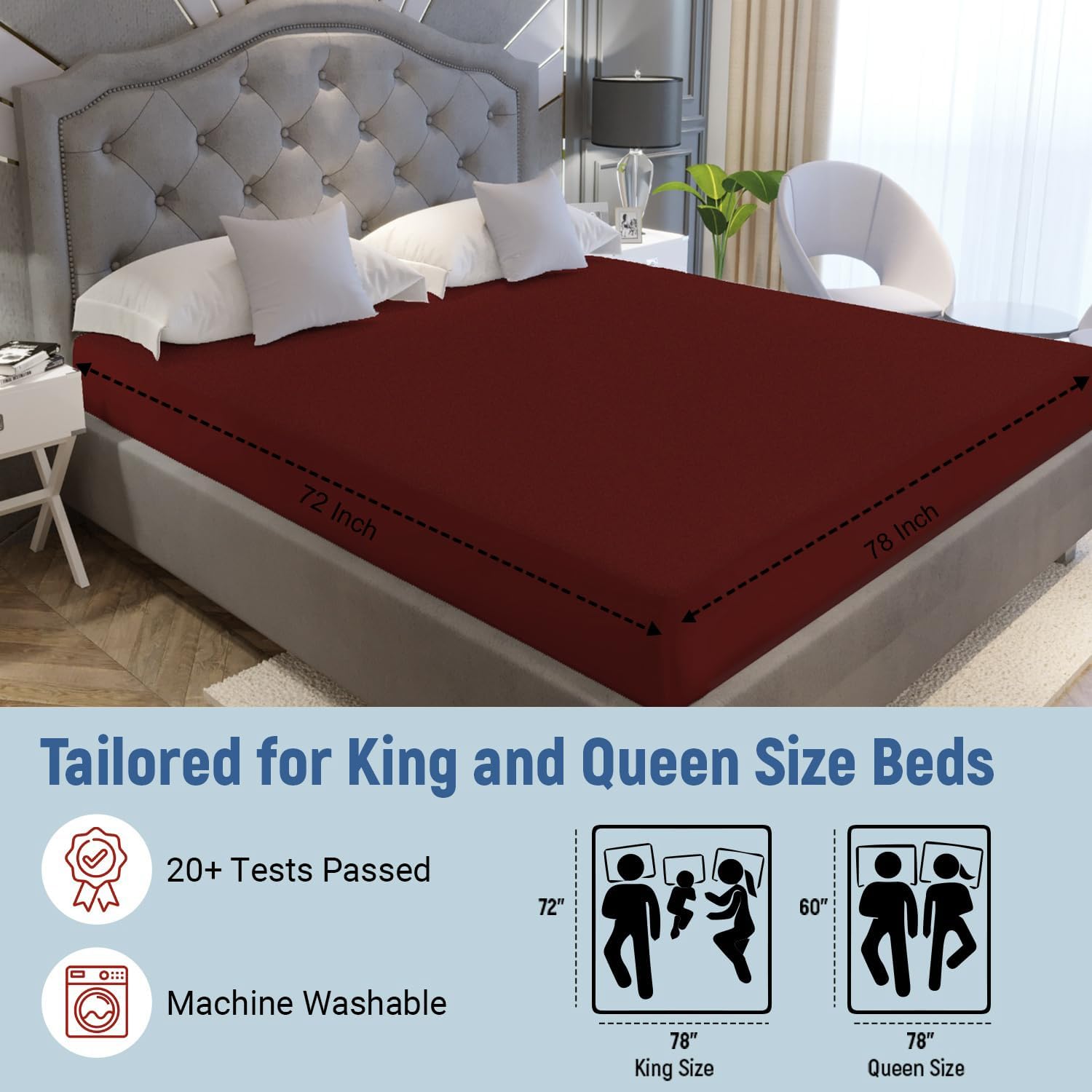 La Verne Waterproof Mattress Protector - King Size -5