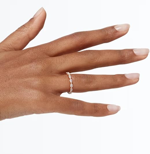Swarovski Matrix Marquise Ring, Clear Crystal, Rose Gold-Tone
