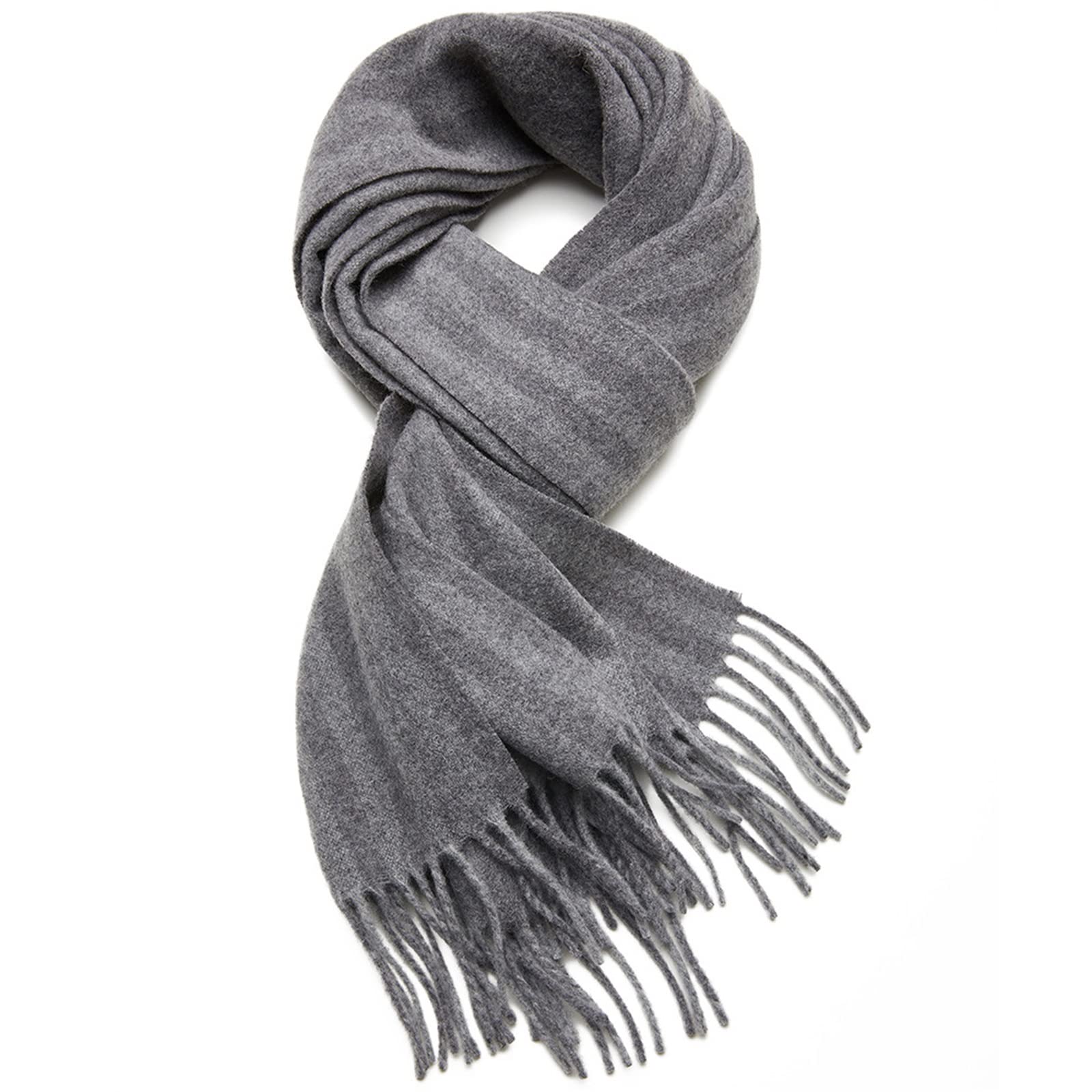 Bufanda de Invierno Para Hombre Bufanda de invierno suave y cálida a rayas con flecos