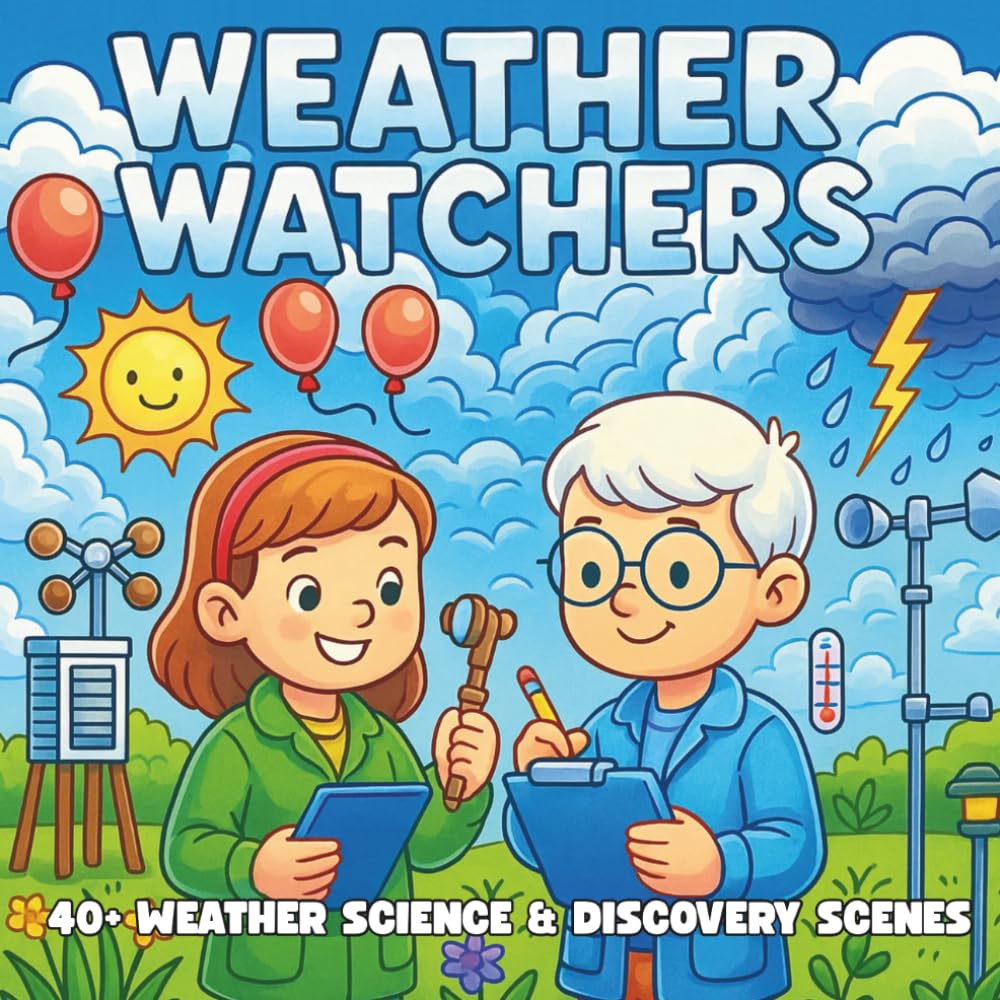 Weather Watchers: Storms, Clouds & Climate Science — A STEM Coloring Book for Kids Who Love Nature, Discovery, and the Science of Weather (STEM Learning Coloring Books for Kids)