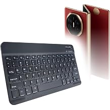 BoxWave Keyboard Compatible with Huawei XTs Ultimate - SlimKeys Bluetooth Keyboard, Portable Thin with Chiclet-Style Keys - Jet Black