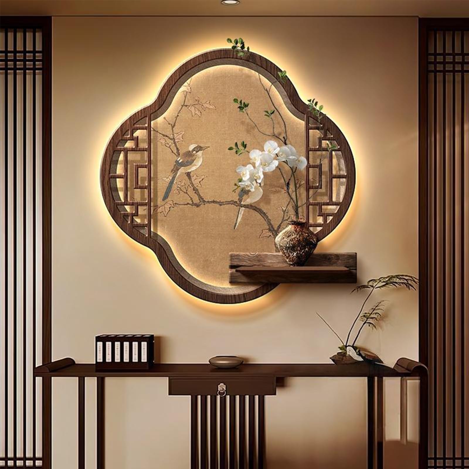 Sandstone Wall Art with Lights, LED Light Decor Wall Art, Wall Hanging Sculpture Painting, Modern Home Decorative Wall Lamp for Living Room Entrance Office Bedroom(B,80cm)