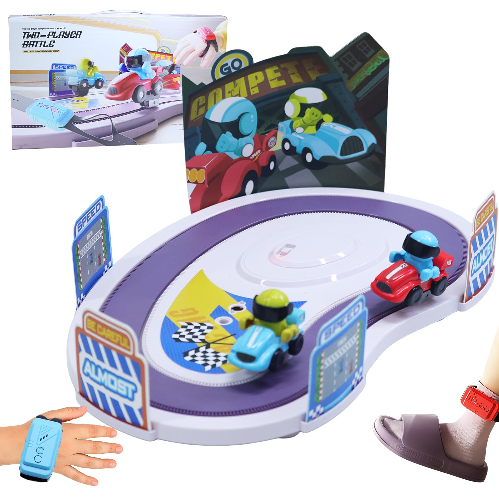 Amazon.com: 3T6B Dual-Person Motion-Sensing Racing Toy, Wireless