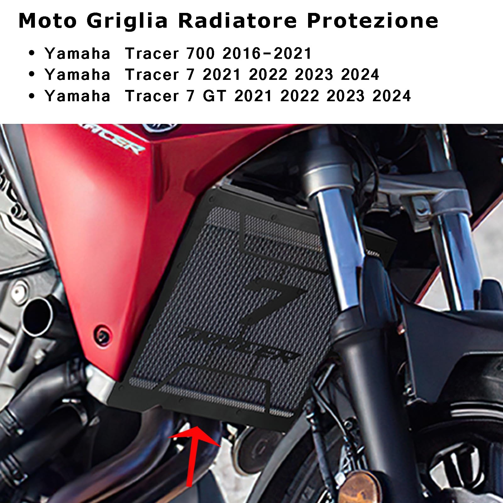 Griglia Radiatore In Alluminio Per Yamaha Tracer 7/700 - Protezione Da Pietre E Sabbia - Foto 11