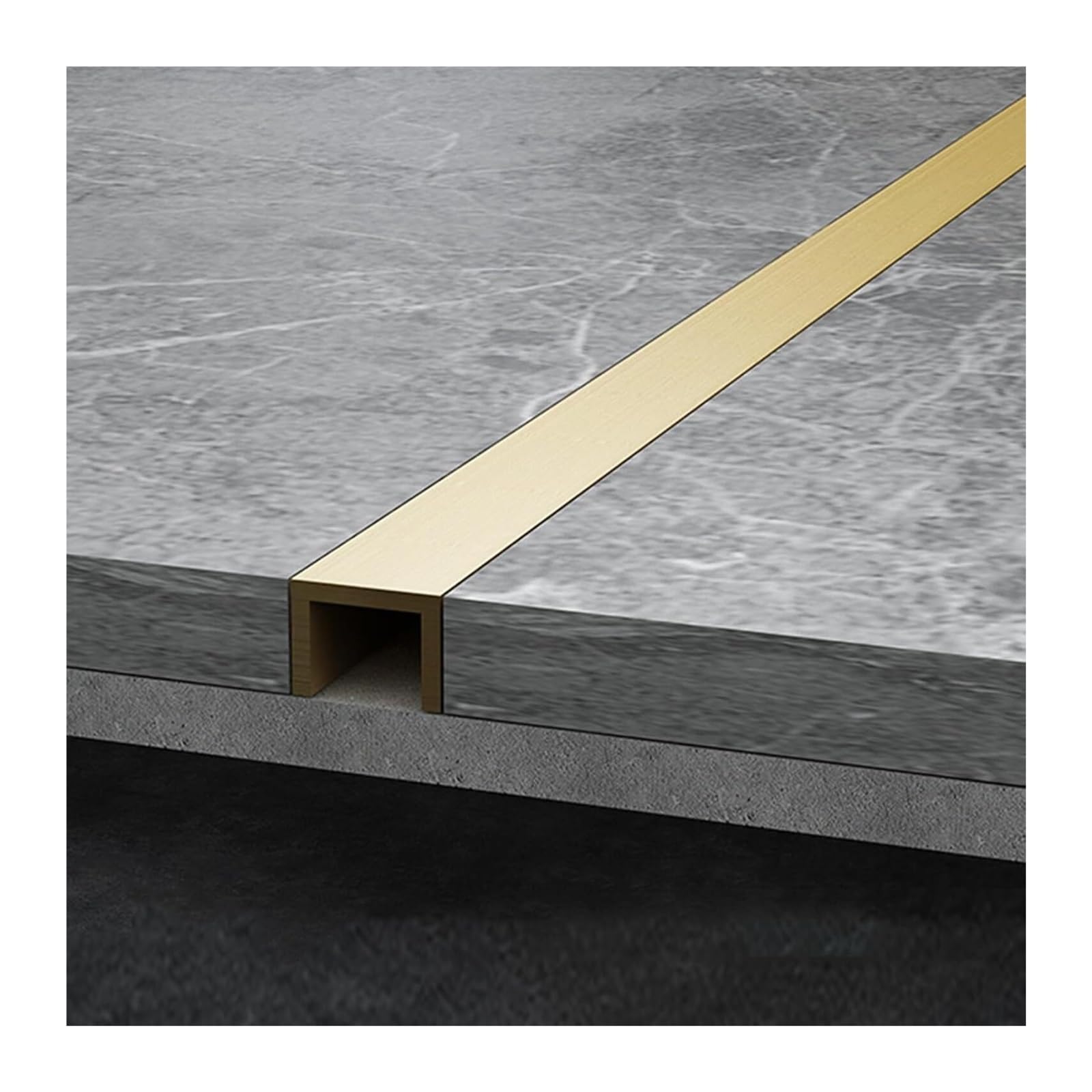 PALSINBY Transition Threshold Strip, Brass Transition Strip for Laminate to Tile Floor, Reducer, Thickness 5-20mm(20mm)