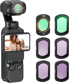 VRIG DJI Osmo Pocket 3用磁気式フィルター CPL& ND8-64 &1/4ブラックミストフィルター 多機能フィルター 減光量調整 ソフト効果 磁気吸着 装着便利 多層コーティングHD光学ガラス アルミフレーム 防水防汚 6枚入り