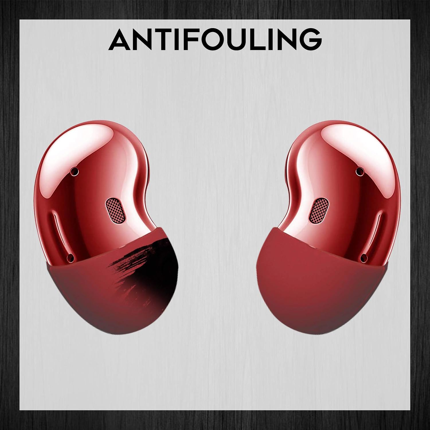 Seltureone (2 Pairs) Compatible for Samsung Galaxy Buds Live Ear Tips, Non-Slip Sound Leakproof Earbuds Accessories for Galaxy Buds Live, Wine Red