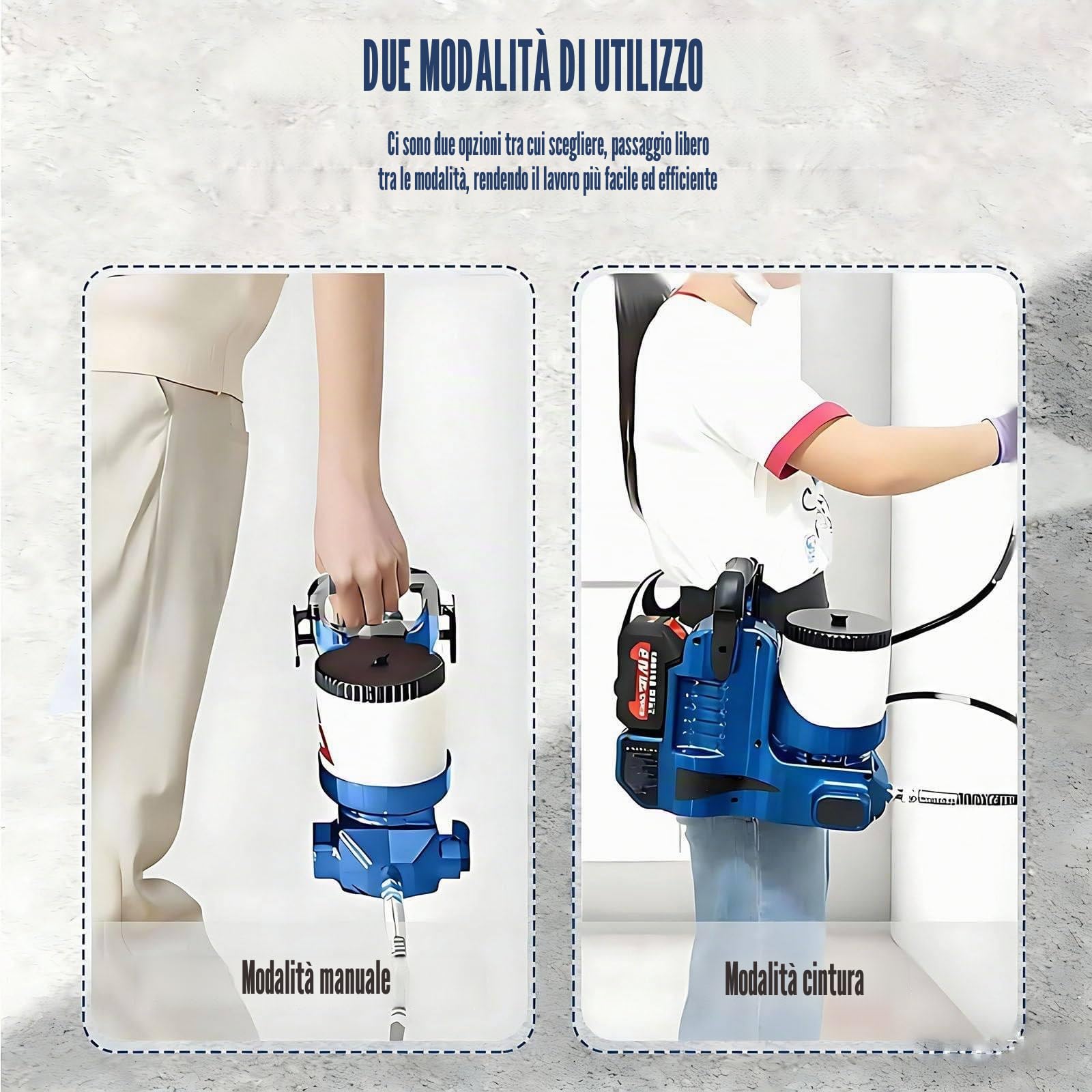 Verniciatore Airless a Batteria da 500 W Spruzzatore - Pistola a spruzzo Portatile alimentata a Batteria al Litio da 21 V con Serbatoio da 1,2 l, Pressione Massima di 15 MPa e rego 2battery