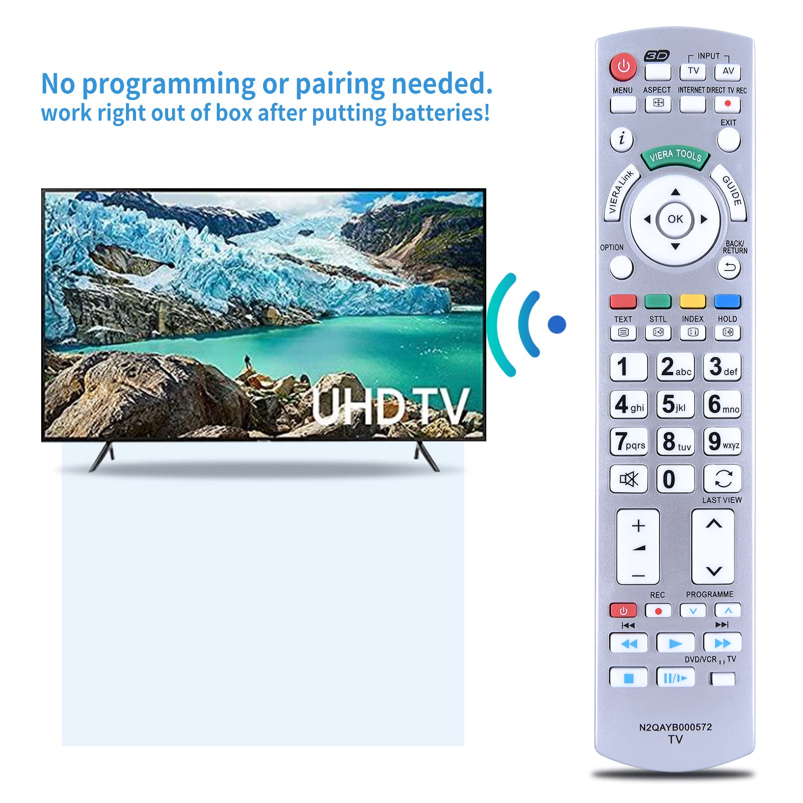 ALLIMITY N2QAYB000830 Télécommande Remplacée Pour Panasonic Viera