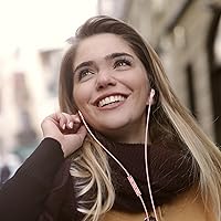 Vista 4 de Auriculares con cable, auriculares intrauditivos con cable, auriculares de medio oído, conector de 0.138 in con micrófono y control de volumen