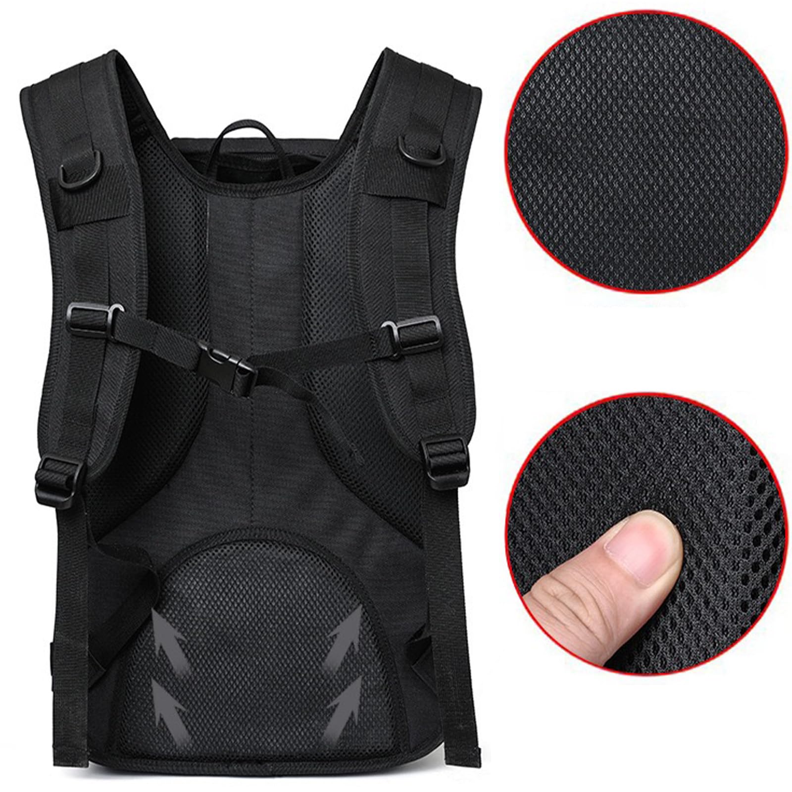 Lawaia 35L sac a dos homme voyage, sac à dos militaire loisir etanche, sac a dos sport, sacs à dos de randonnée imperméable (Noir)