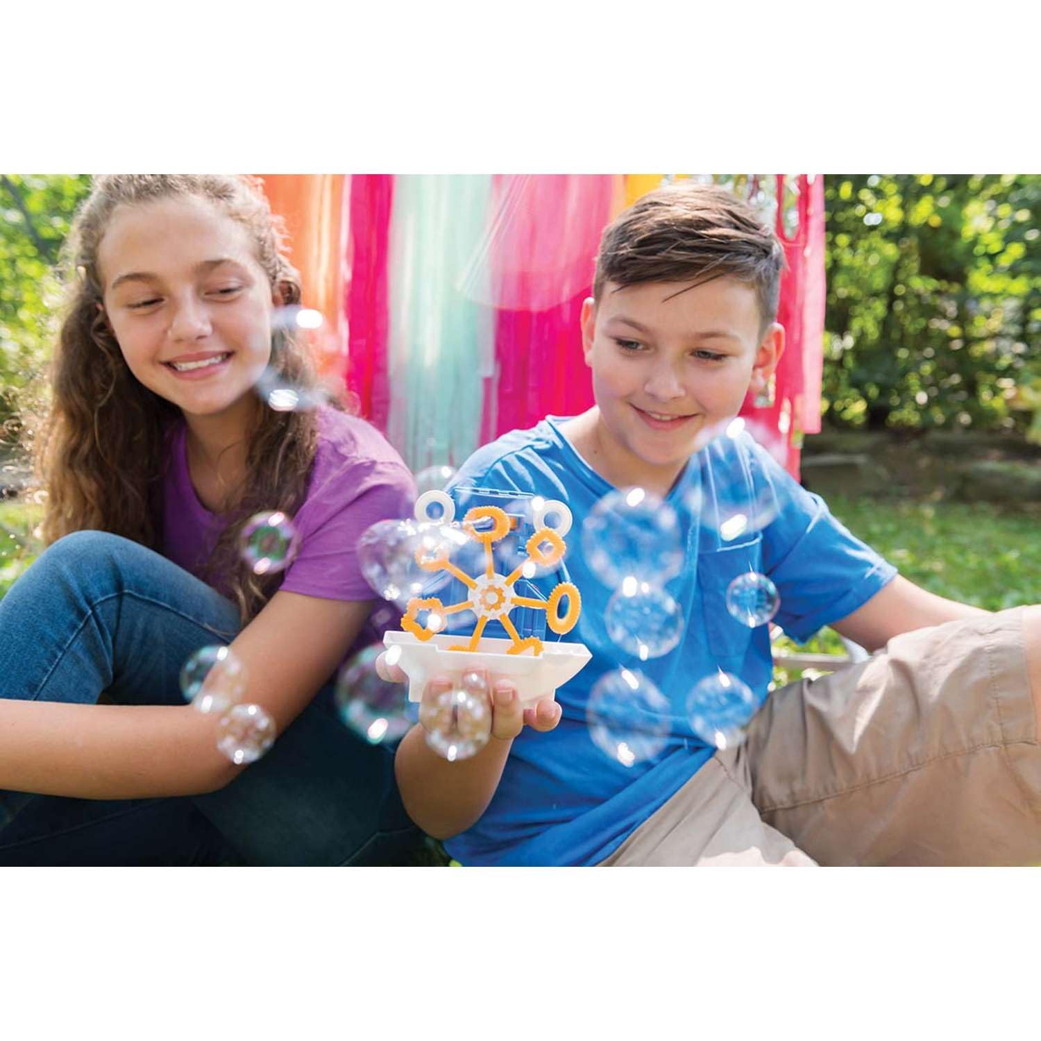 4M 00-03423 Robot Spara-Bolle, Gioco Educativo STEM per Bambini | Costruisci un Robot che Fa le Bolle di Sapone | Multicolore