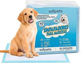 Edipets, Welpen Unterlagen, 60x90, PIPI Matten für Hunde, Welpenunterlagen, Puppy Pads, Trainingspads (40 Stück)