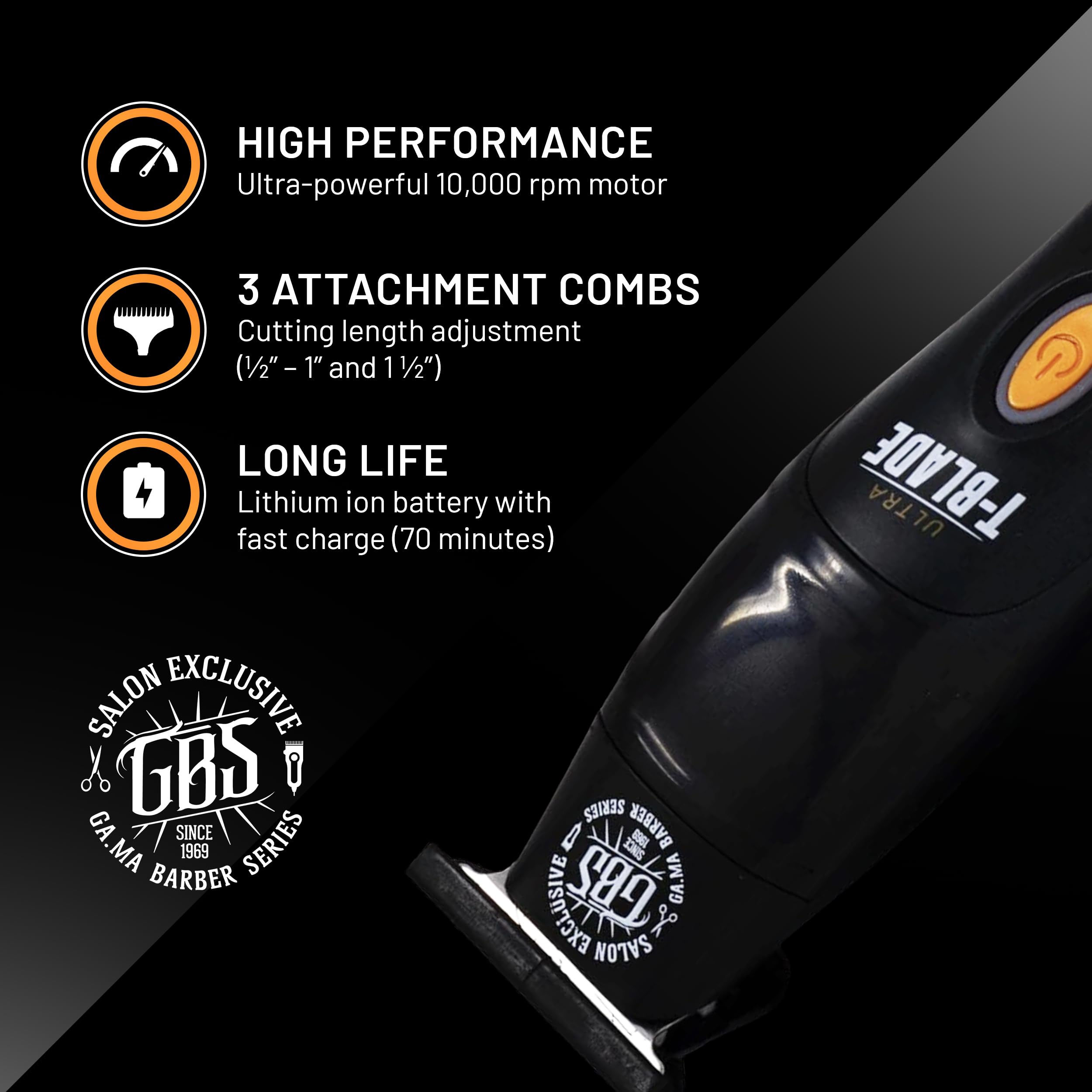 Amazon.com: GA.MA Italy Absolute Ultra T-Blade Trimmer, Corded or