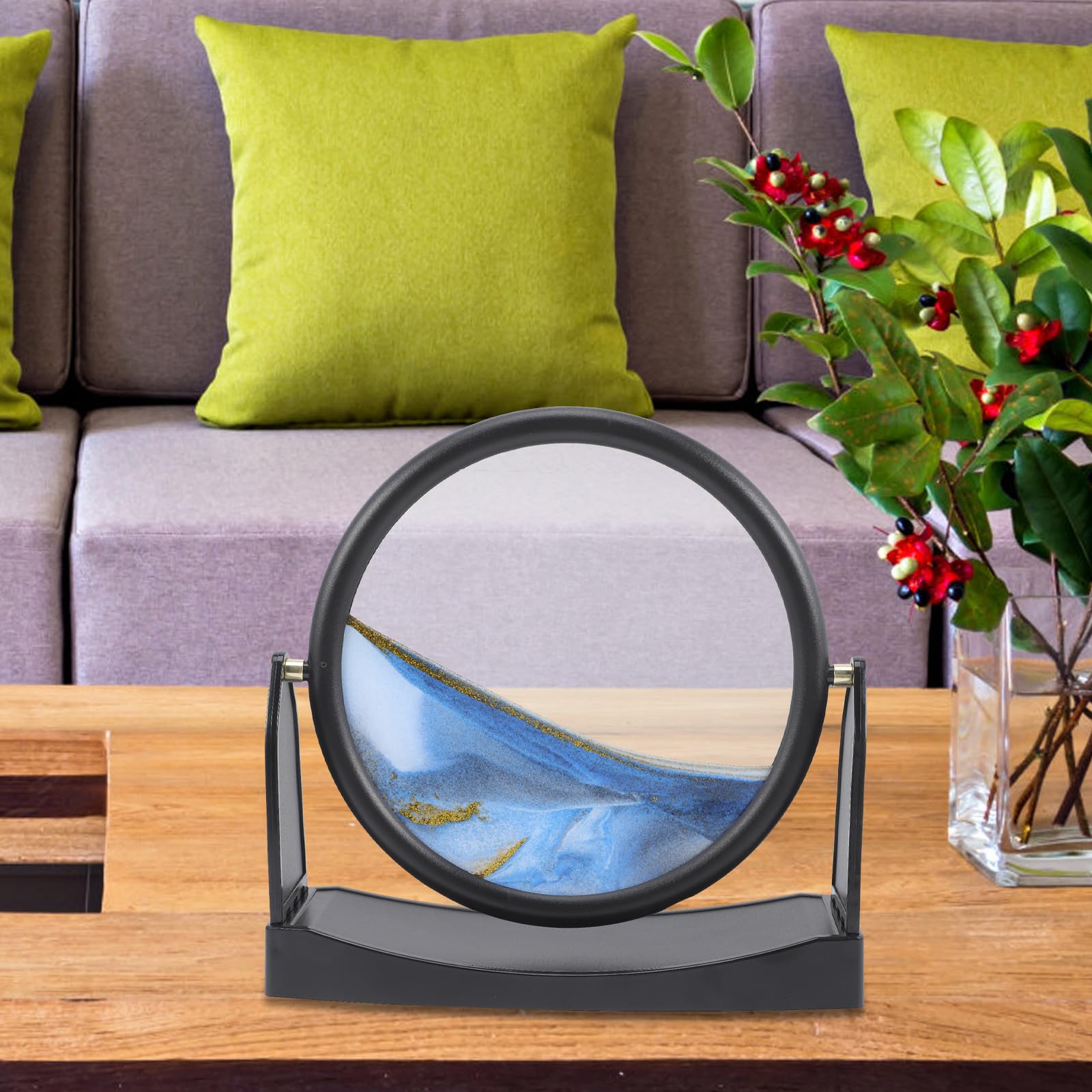 Reloj de Arena Decorativo de Vidrio Templado Abs para Oficina y Salón