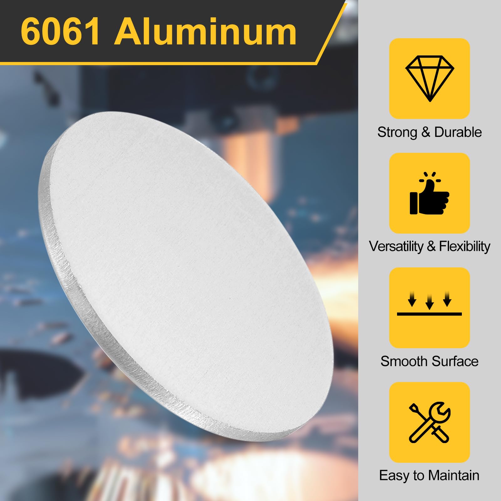 6" Aluminum Discs - 6061 Alloy for Stamping -23