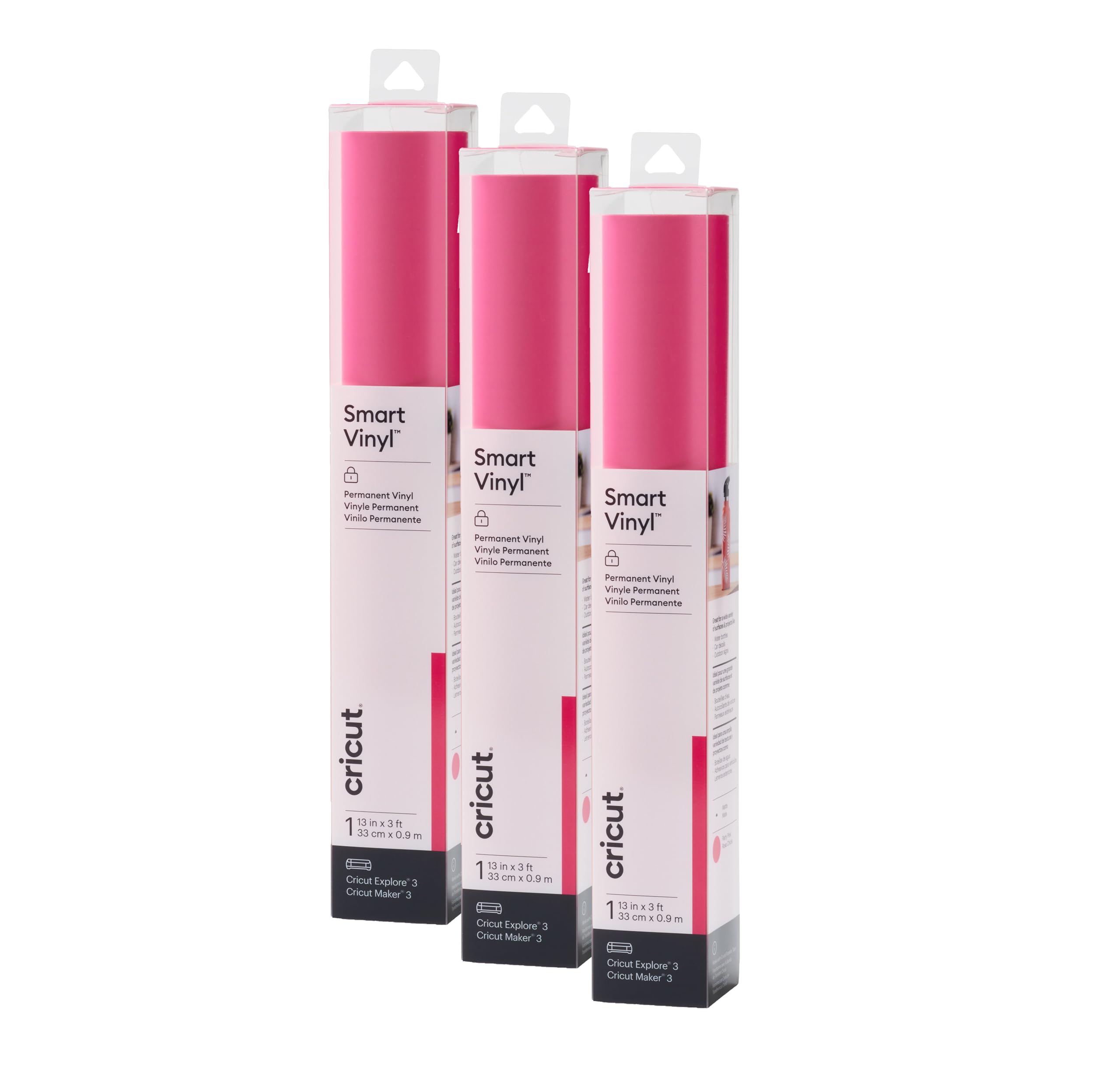 Amazon.com: Cricut Smart Permanent Vinyl, Party Pink - 3-Pack of