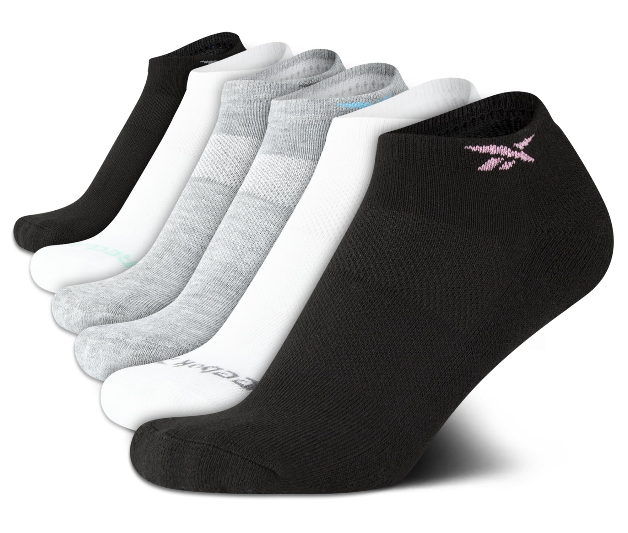 Reebok Damskie skarpety o niskim kroju - 6-pak Performance Cushion Comfort No Show Socks - Oddychające skarpety sportowe dla kobiet (4-10)