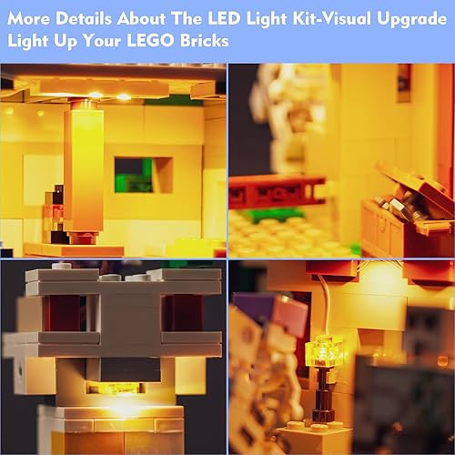 Miniatura 4 de Kit de luces LED para Lego The Iron Golem Fortress 21250, 2023, juego de iluminación creativa, accesorios compatibles con Lego 21250 (solo luces,