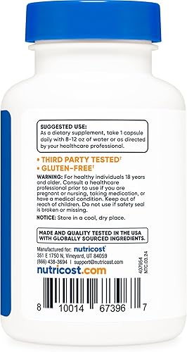 Miniatura 4 de Nutricost Luteolina 100 mg 120 cápsulas - Apto para vegetarianos, sin OMG, sin gluten