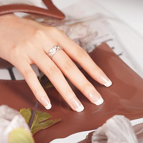 DANNI & TONI Tiras de uñas de gel semicuradas clásicas francesas (escarcha de cristal), calcomanías de uñas de gel francesas transparentes con