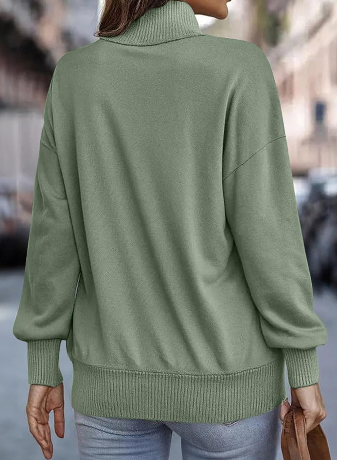 SHEWIN Womens Sweatshirt Casual Long Sleeve Half Zip Pullover Lightweight Sweatshirts Tops Fall Fashion Outfits 2025 - Image 4