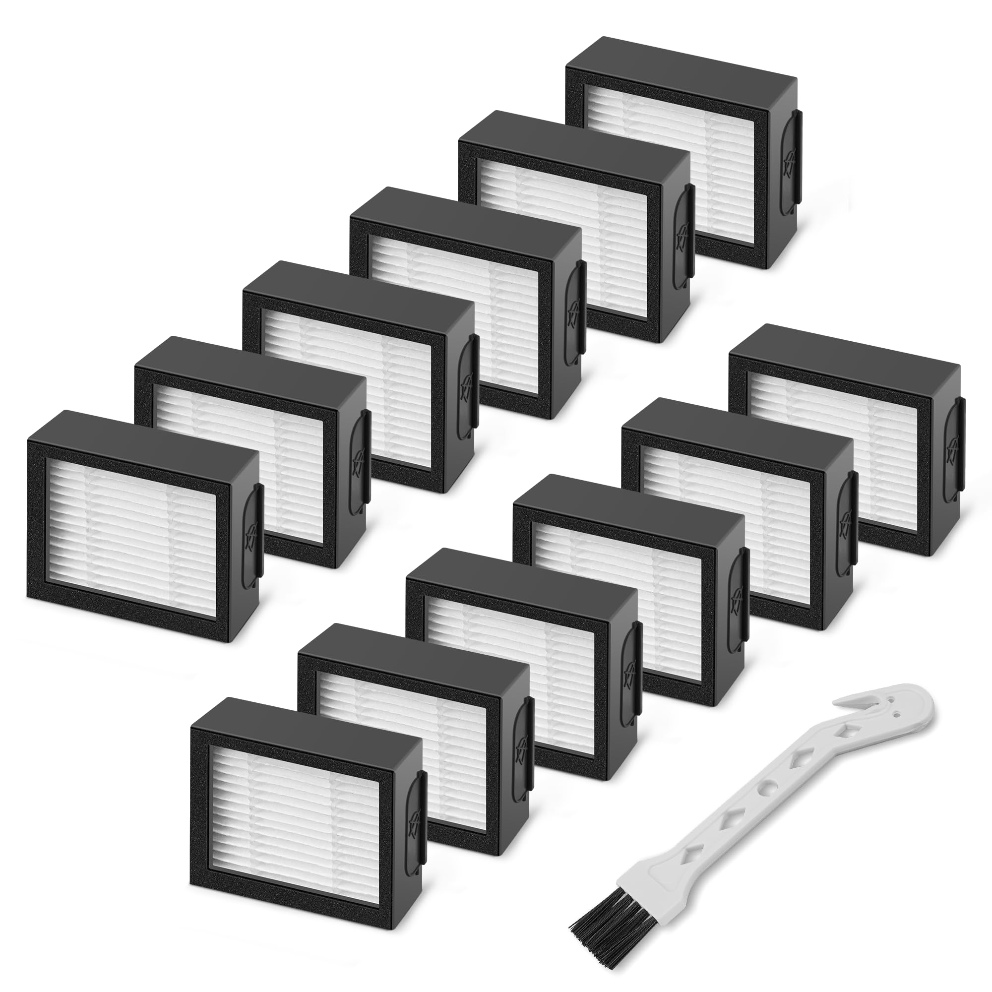 Filter Replacement for Roomba E I & J Series i7 i7+/plus i3 i3+ E5 E6 E7 i4 i6 i6+ i8 i8+ Vacuum Cleaners Parts, 12 Pack 4639161 High Efficiency