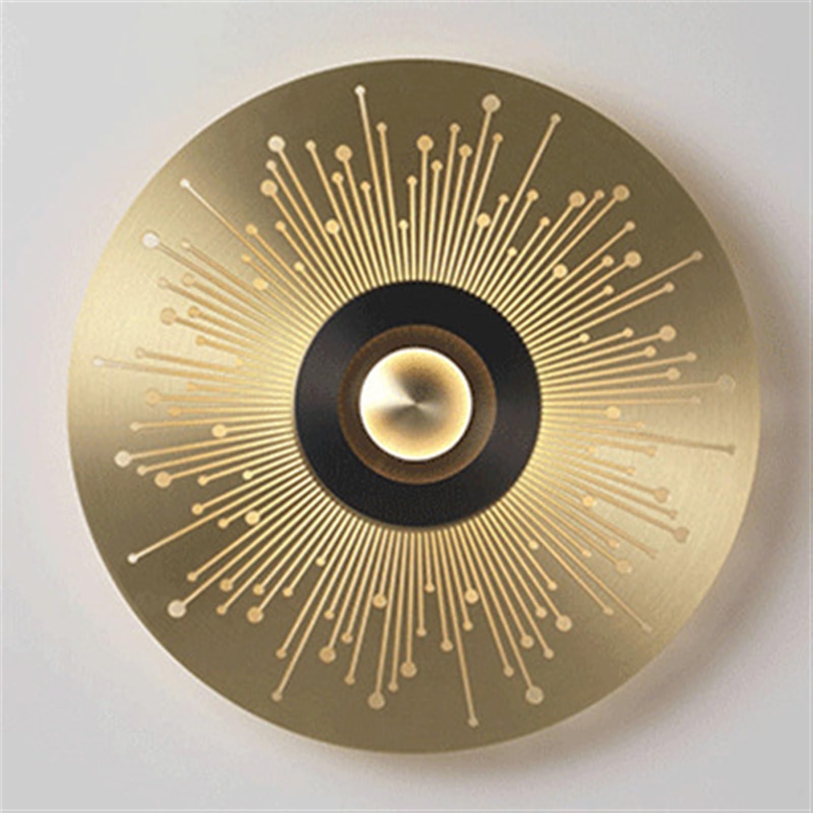 JXQJGYDQ Hollow Copper Creative Carved Wall Lamp Decoration Living Room Background Bedroom LED Lights Bedside Stairwell Sisle Sconces(Type D Sunlight)