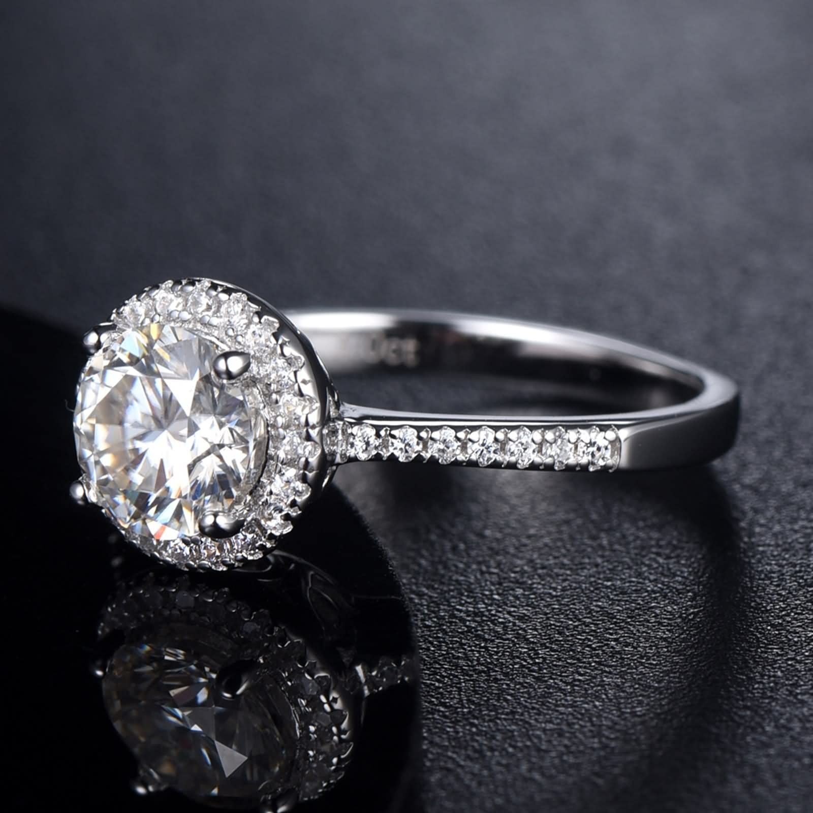 Eheringe aus Sterlingsilber, Muttergeschenke für Frauen, rundes Sterlingsilber mit Zirkonia zum Valentinstag