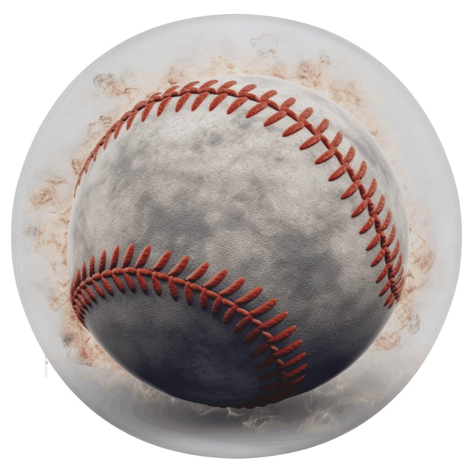 LZQPOEAS Baseball Round Chair Cushion 15 Inch, Detachable Memory Foam Seat Cushion,Circle Stool Cushion, Soft Round Chair Pad with Removable Cover