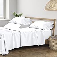 Vista 46 de THREAD SPREAD 100% Sábanas de algodón tamaño Queen - Juego de 4 piezas, 400 hilos, solo sábanas Queen de algodón, suaves, transpirables