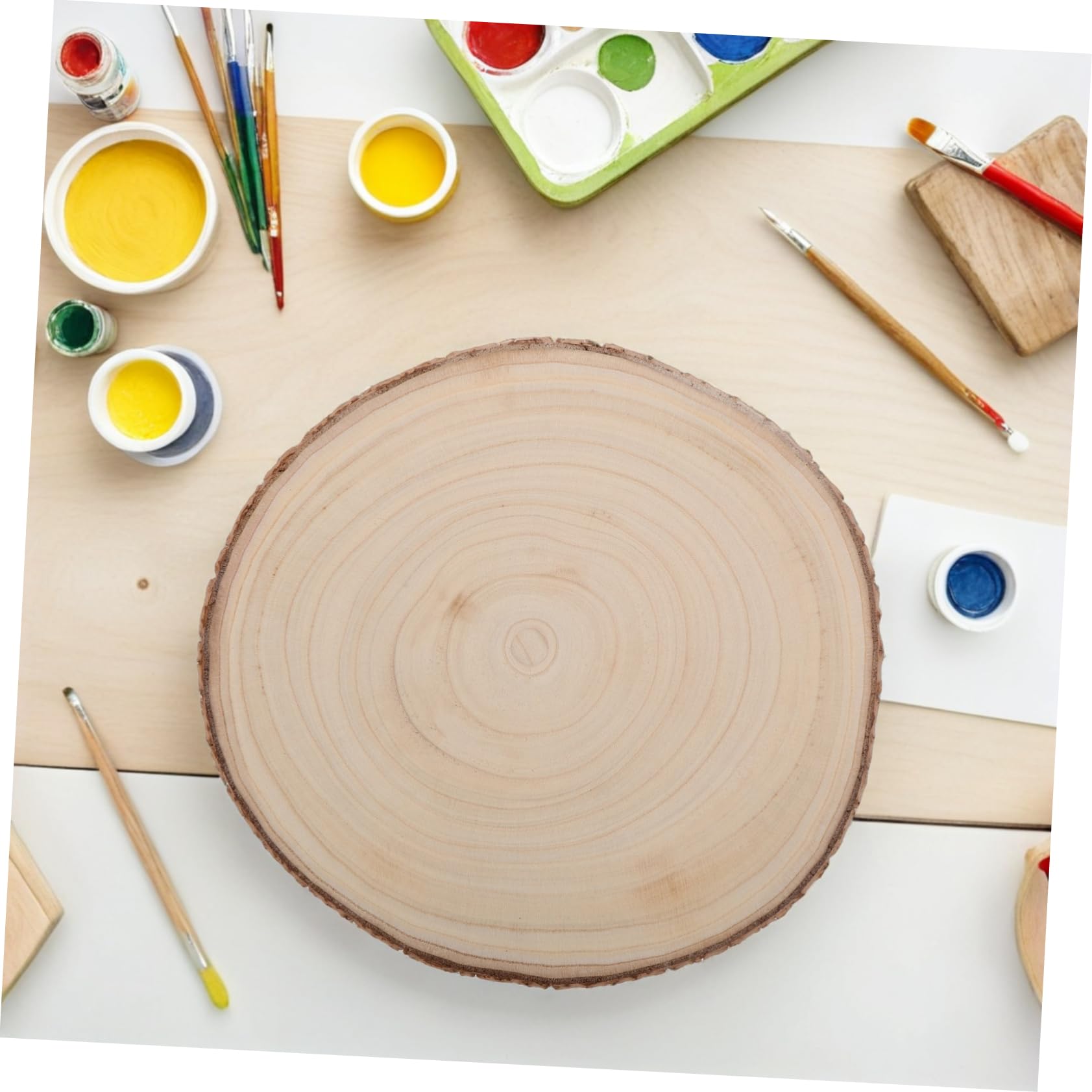 Housoutil 2stücke Holzscheiben Natur Unbehandelt Runde Holzspäne Zum Bemalen Rustikale Teller Für Diy Basteln Holzblöcke Für Hochzeitsdeko Und Kunsthandwerk