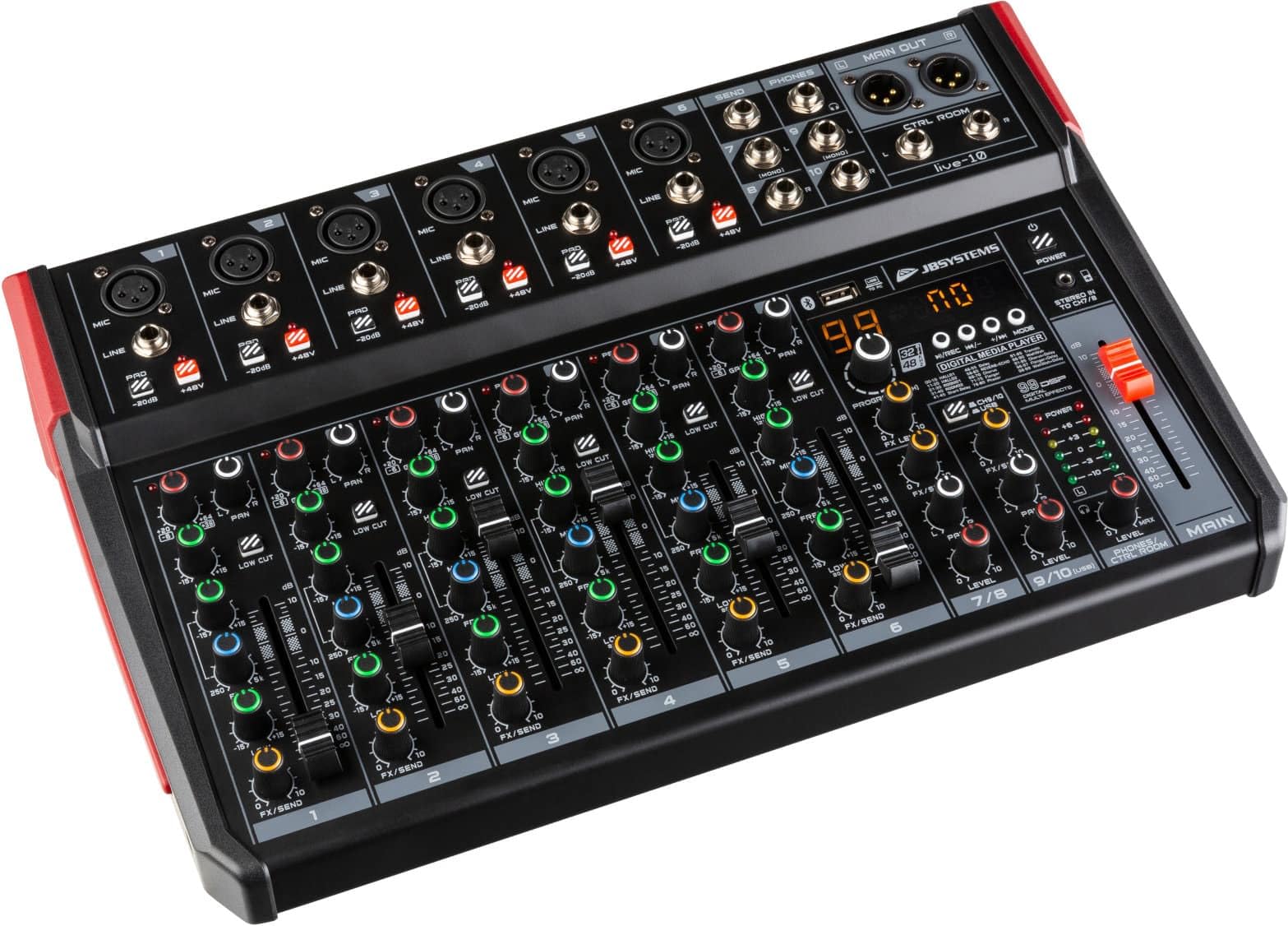 JB systems LIVE-10 8-Channel Mixer with Media Player