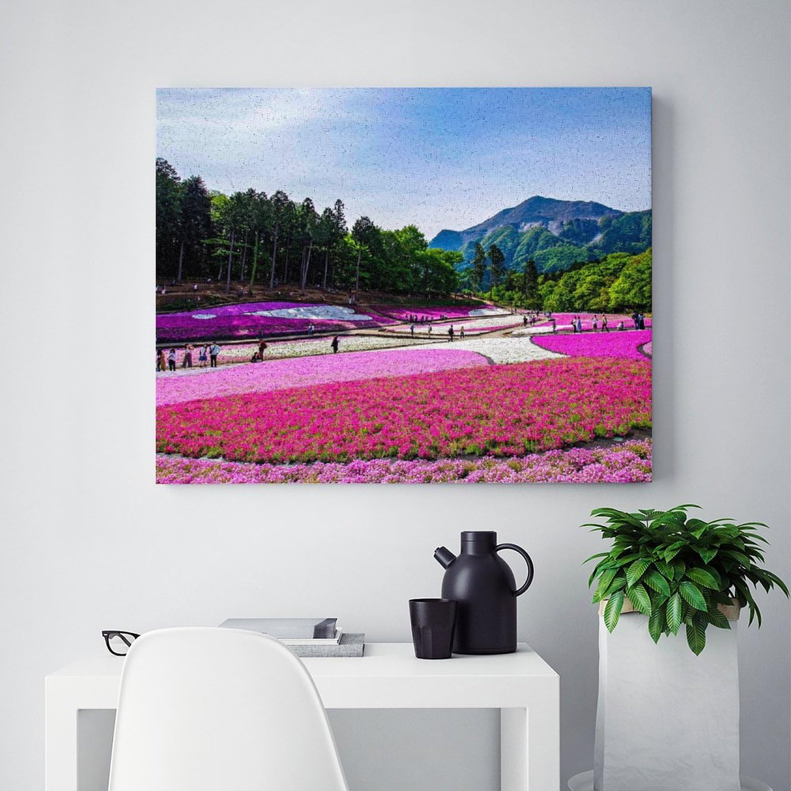 油彩画 海と山の風景 シルバーフレーム 油彩画 海と山の風景 シルバーフレーム