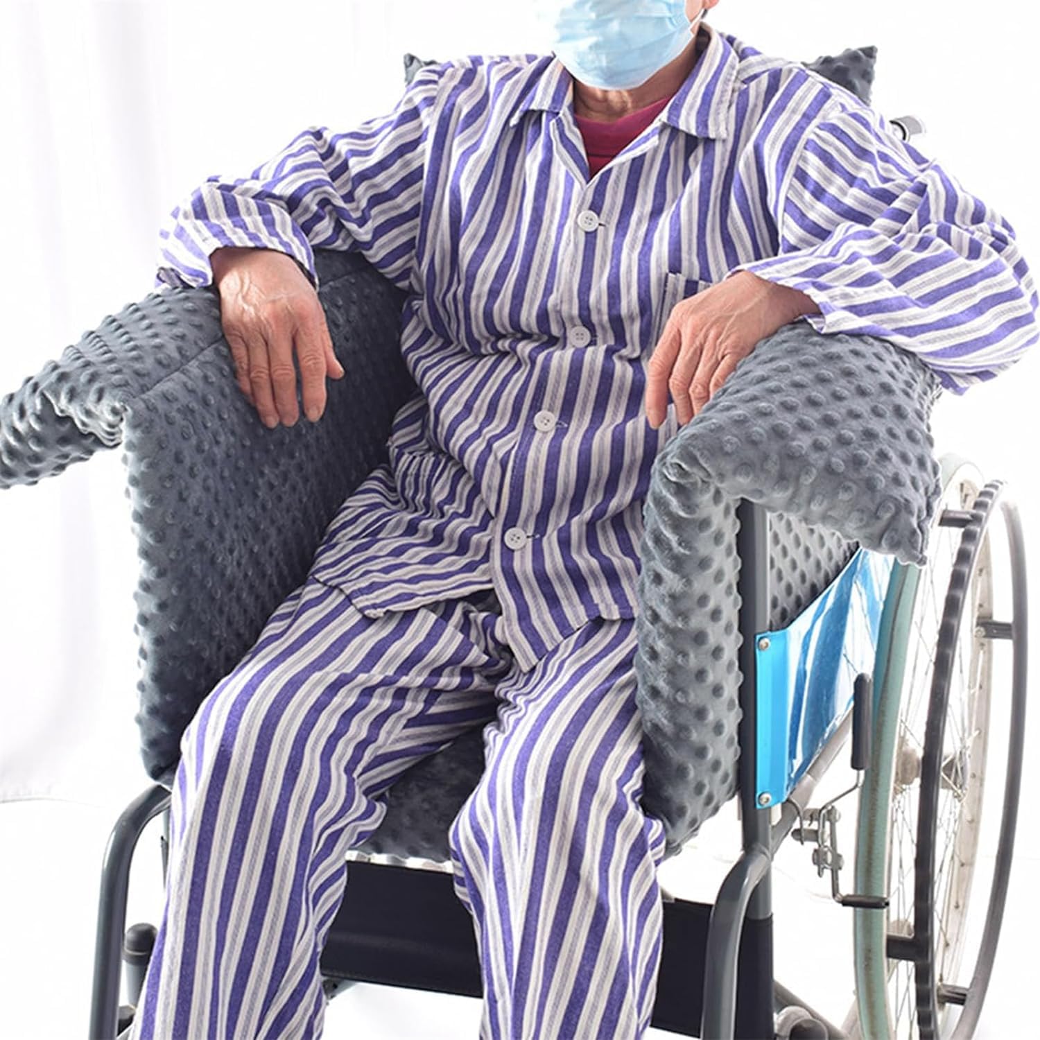 DKULMN Cojín para Silla de Ruedas,Cojín para Silla de Ruedas con Respaldo,Cojín antidecúbito para Silla de Ruedas,Cojín ortopédico para Silla de Ruedas y Asiento para Ancianos
