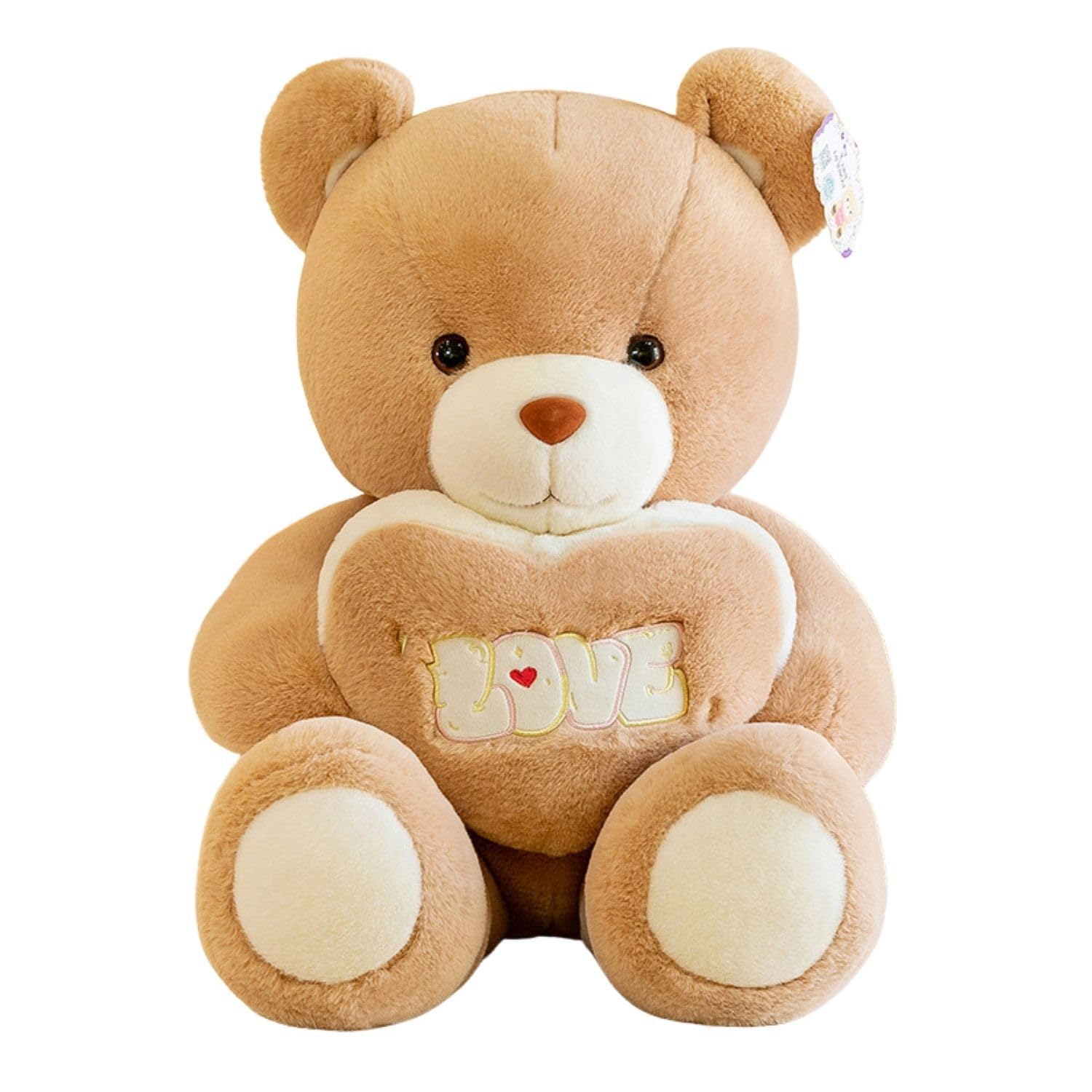 Home Smart Cuddly Teddy Bear Toys with Holding Love Heart Assoretd Color and Size 50 cm for Girls Friend Couple Wedding Valentine Birthday and (Beige)