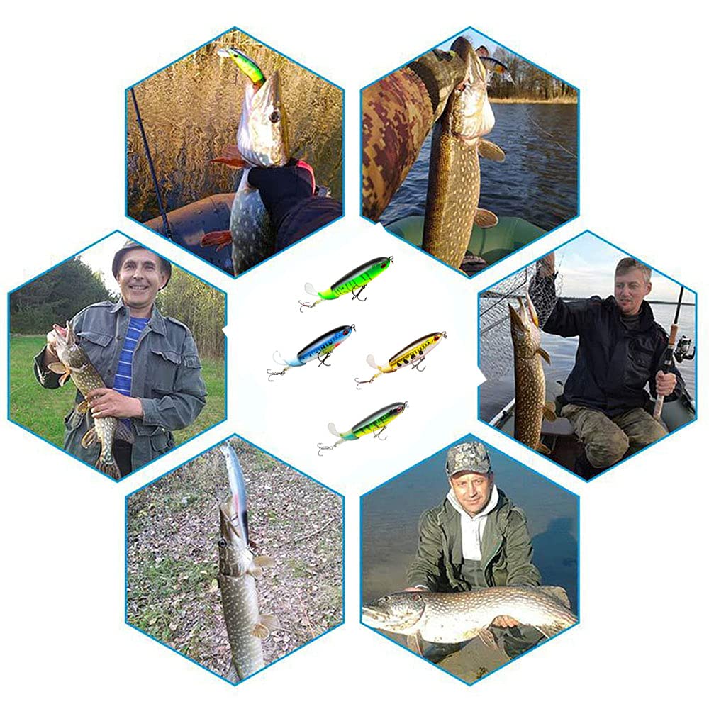 Leurres Pêche Réalistes Bioniques 4 Pièces - Appâts Artificiels Pour Brochet, Topwater, Leurres Universels