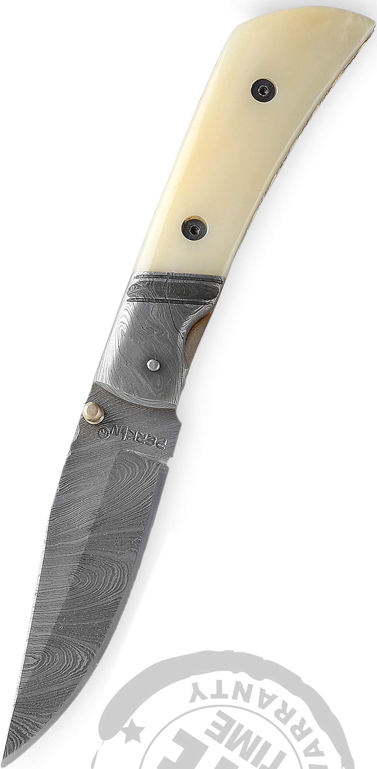 Handmade Damascus Pocket Knife - Beautiful Folding Knife