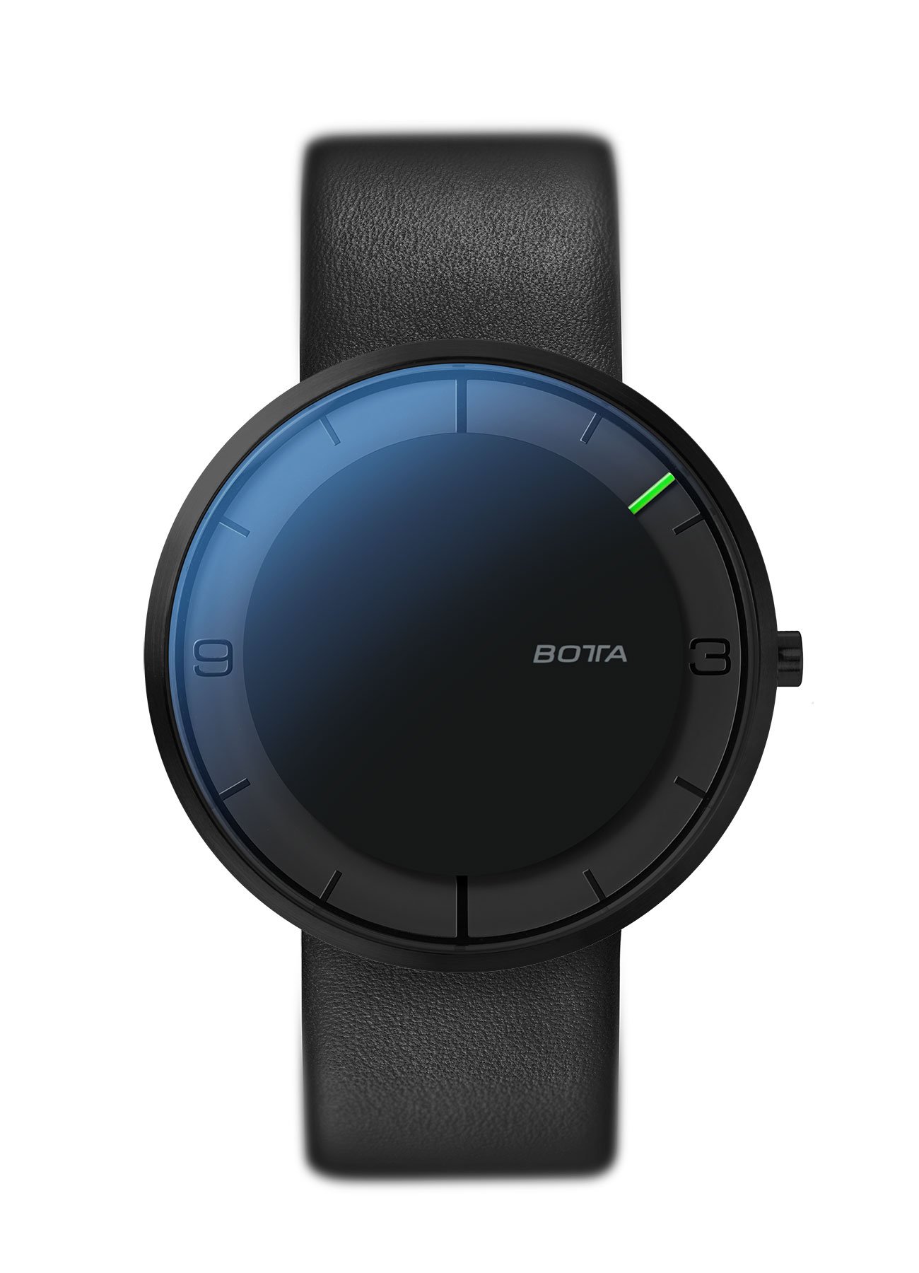 botta Zegarek z jedną wskazówką męski szwajcarski mechanizm kwarcowy ze skórzaną bransoletką NOVA (40 mm)