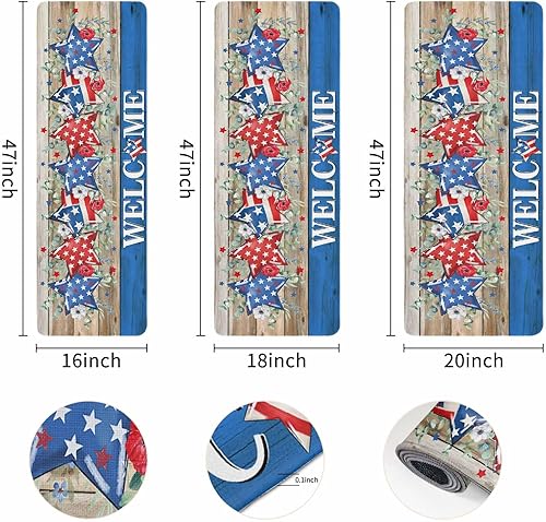 Vista 408 de Tapete de Feliz Navidad, tapete antideslizante para puerta delantera, baño, cocina, dormitorio, patio, entrada, 16 x 24 pulgadas, rojo, negro y verde