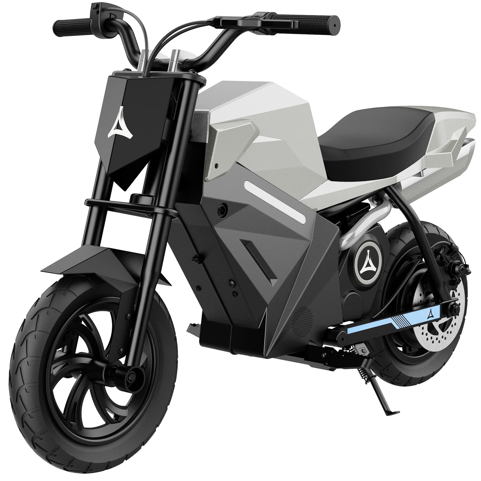 Motocicletta Elettrica per Bambini, Mini Moto Cross con Motore Posteriore 350W (Picco), Batteria al Litio 21.6V 4Ah, Autonomia 16km, Pneumatici Gonfiabili da 12.5", Freno a Disco, CE