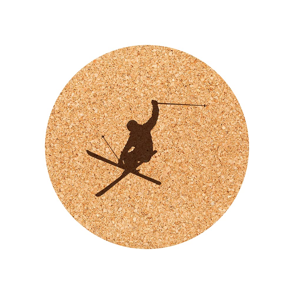 Set di 6 sottobicchieri in sughero effetto marmo Cork