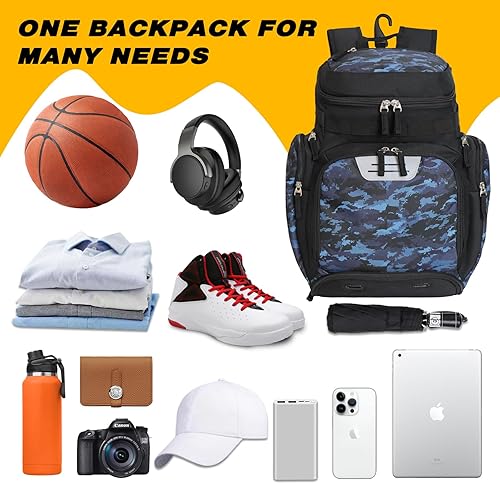 Miniatura 4 de Bolsa de mochila de baloncesto Con compartimento grande para zapatos y bolas, mochila de fútbol, bolsa de mochila deportiva