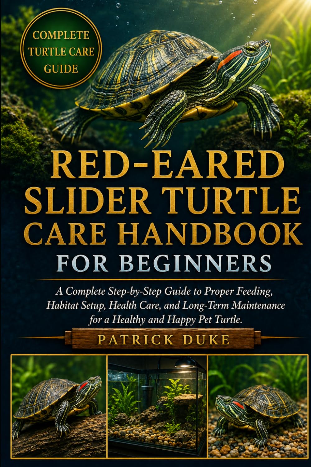 RED-EARED SLIDER TURTLE CARE HANDBOOK FOR BEGINNERS: A Complete Step-by-Step Guide to Proper Feeding, Habitat Setup, Health Care, and Long-Term Maintenance for a Healthy and Happy Pet Turtle.