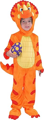 Miniatura 8 de Spooktacular Creations Triceratops Deluxe - Disfraz de dinosaurio para niños para Halloween, dinosaurio, vestido de fiesta, juego de rol y cosplay, M
