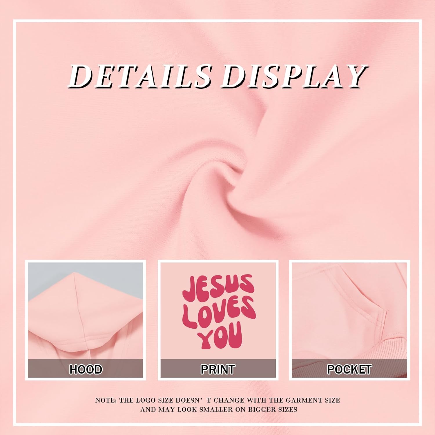 Christian Jesus Loves You Hoodie For Teen Girls Cute Graphic Hoodies Kids Bible Verse Faith Sweatshirt God Pullover